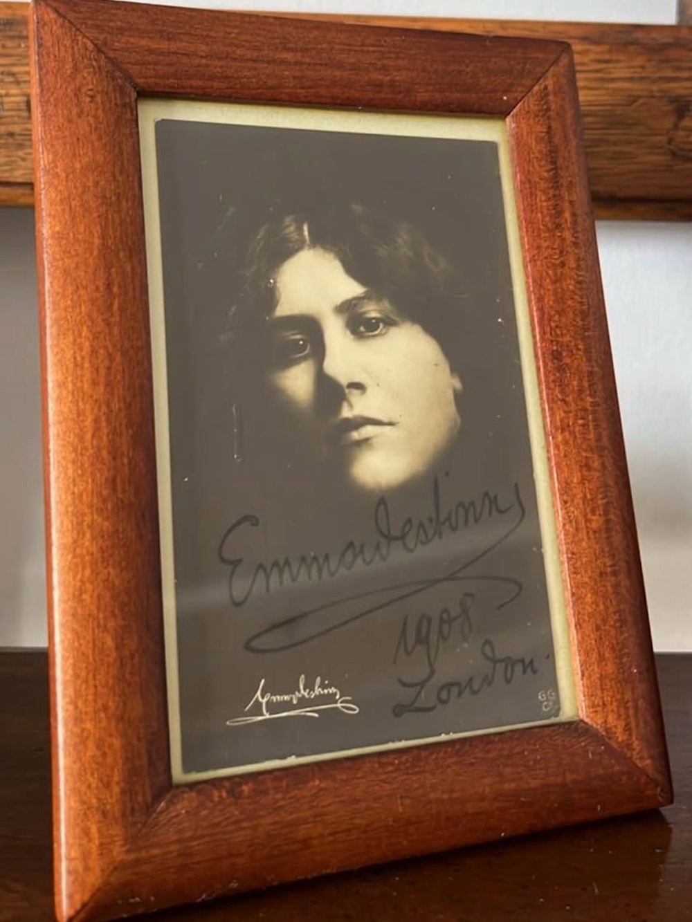 Vintage Framed Photo Emma Destinny 1908 London
